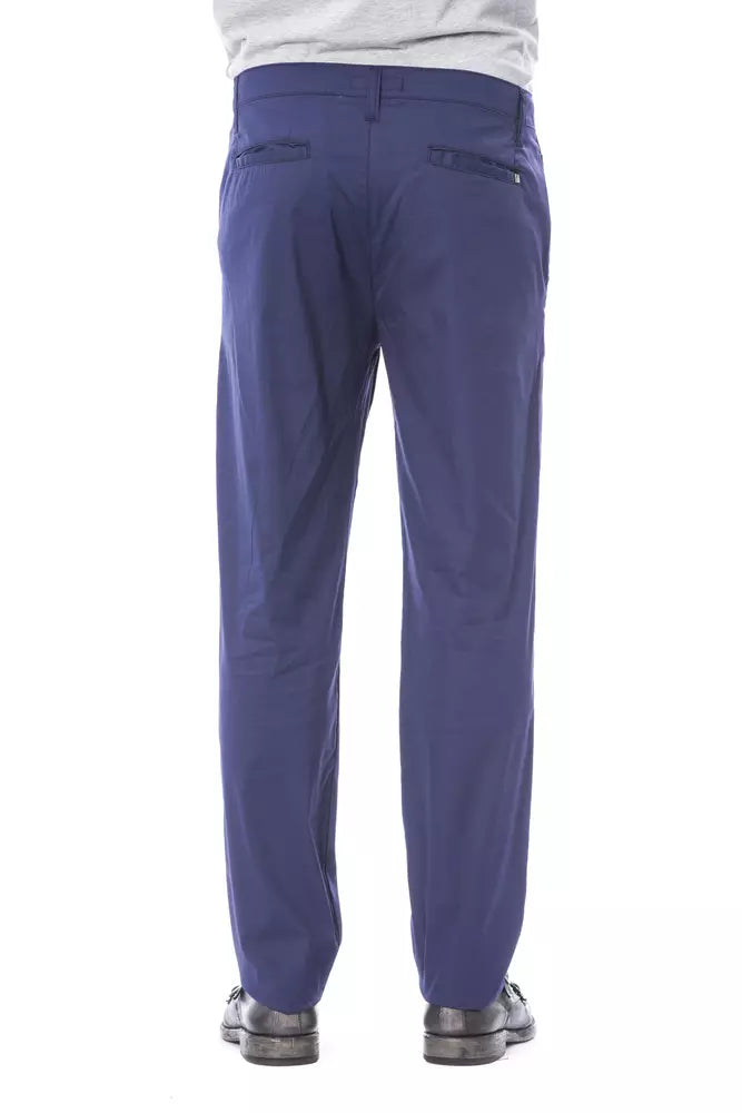  - Blue Cotton Men's Chino Pants