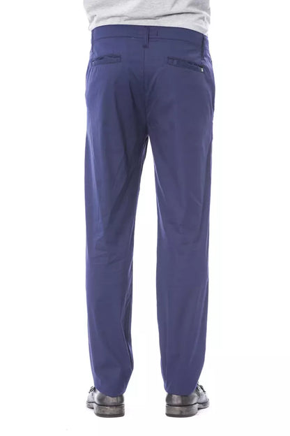  - Blue Cotton Men's Chino Pants