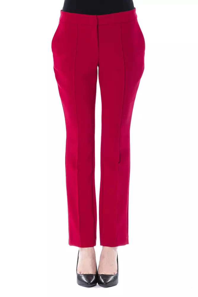  - Fuchsia Polyester Women Pant