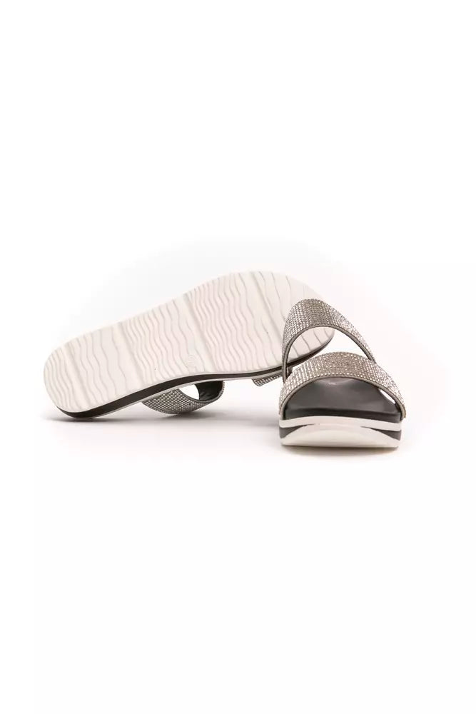  - Silver Textile Women Sandal