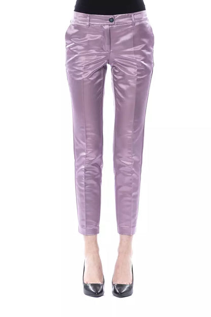  - Purple Cotton Women Pant