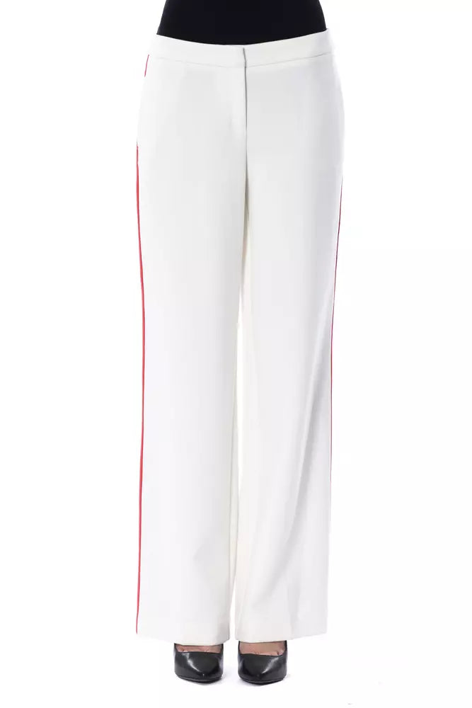  - White Polyester Women Pant