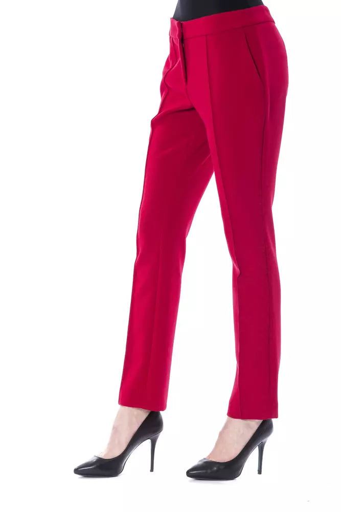  - Fuchsia Polyester Women Pant