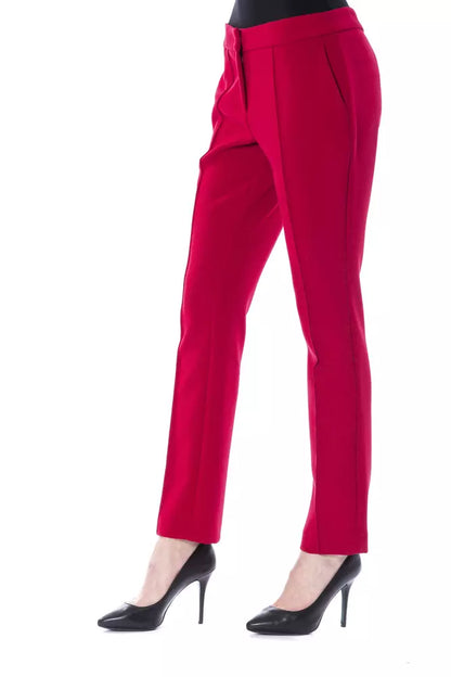  - Fuchsia Polyester Women Pant