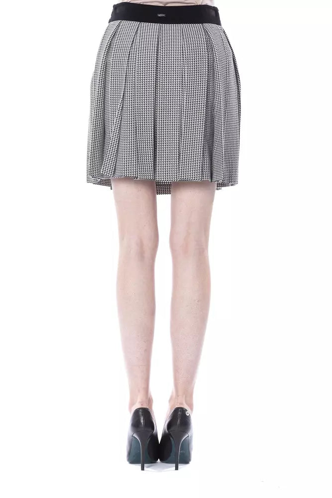  - Black Viscose Women Skirt