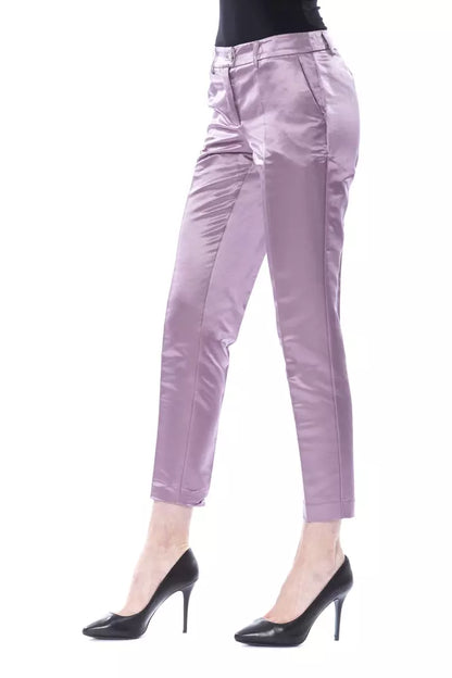  - Purple Cotton Women Pant