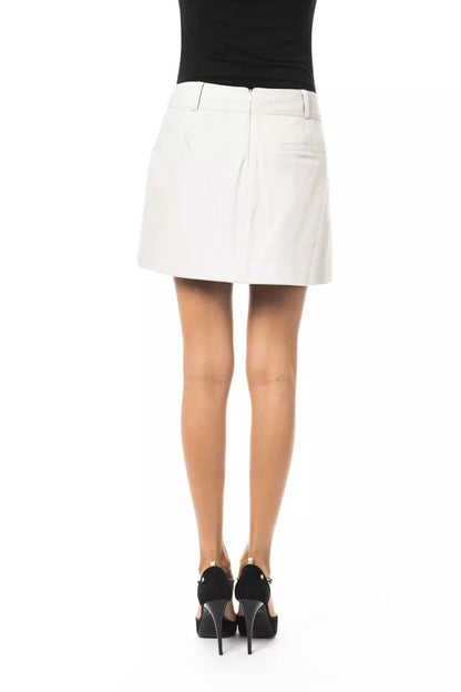  - Gray Cotton Women Skirt