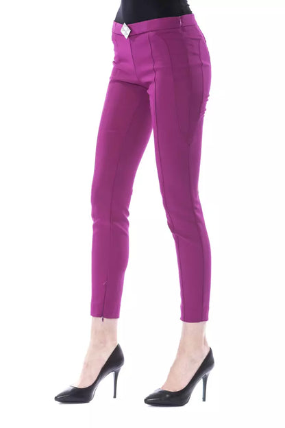  - Purple Polyester Women Pants