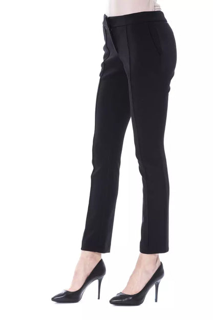  - Black Polyester Women Pants