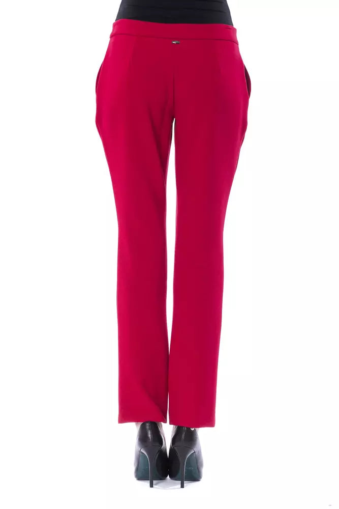  - Fuchsia Polyester Women Pant