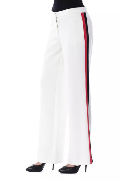  - White Polyester Women Pant