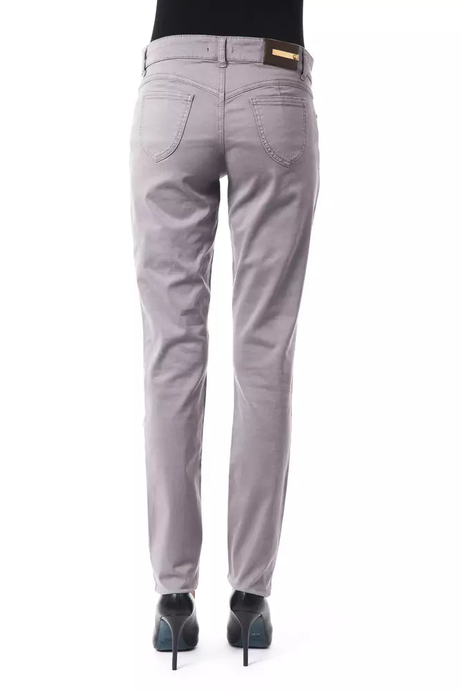 Gray Cotton Women Pants