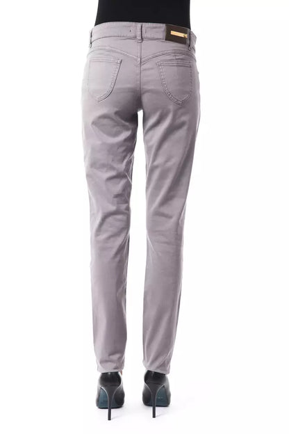  - Gray Cotton Women Pants