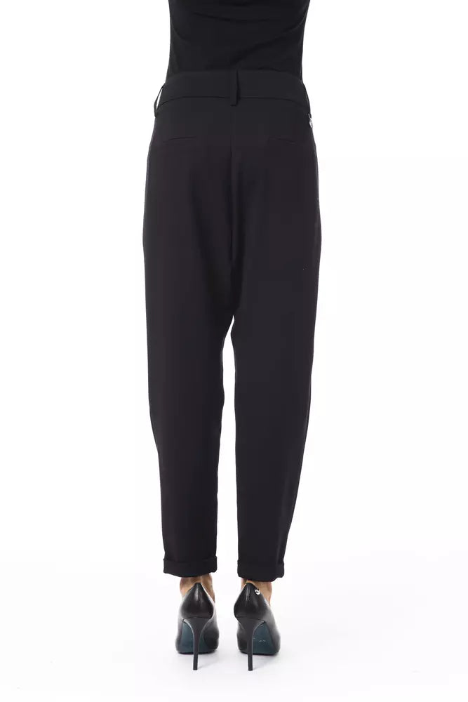  - Black Polyester Women Pants