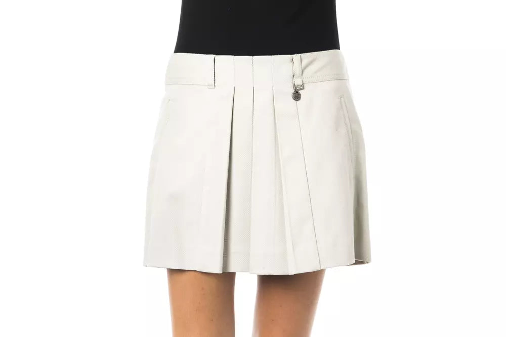  - Gray Cotton Women Skirt