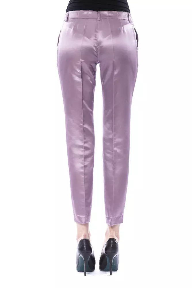  - Purple Cotton Women Pant