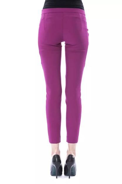  - Purple Polyester Women Pants