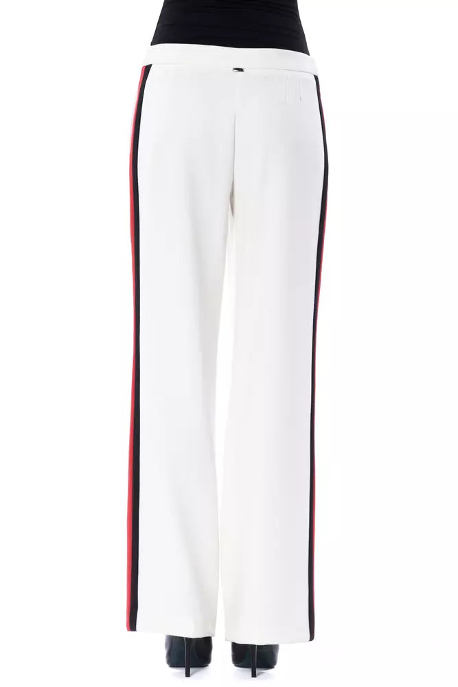  - White Polyester Women Pant