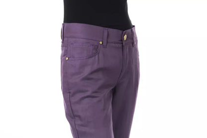  - Purple Cotton Women Pants