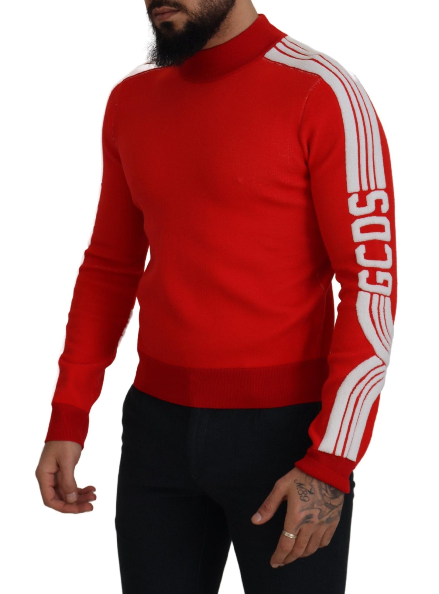  - Elegant Red Pullover Sweater for Men