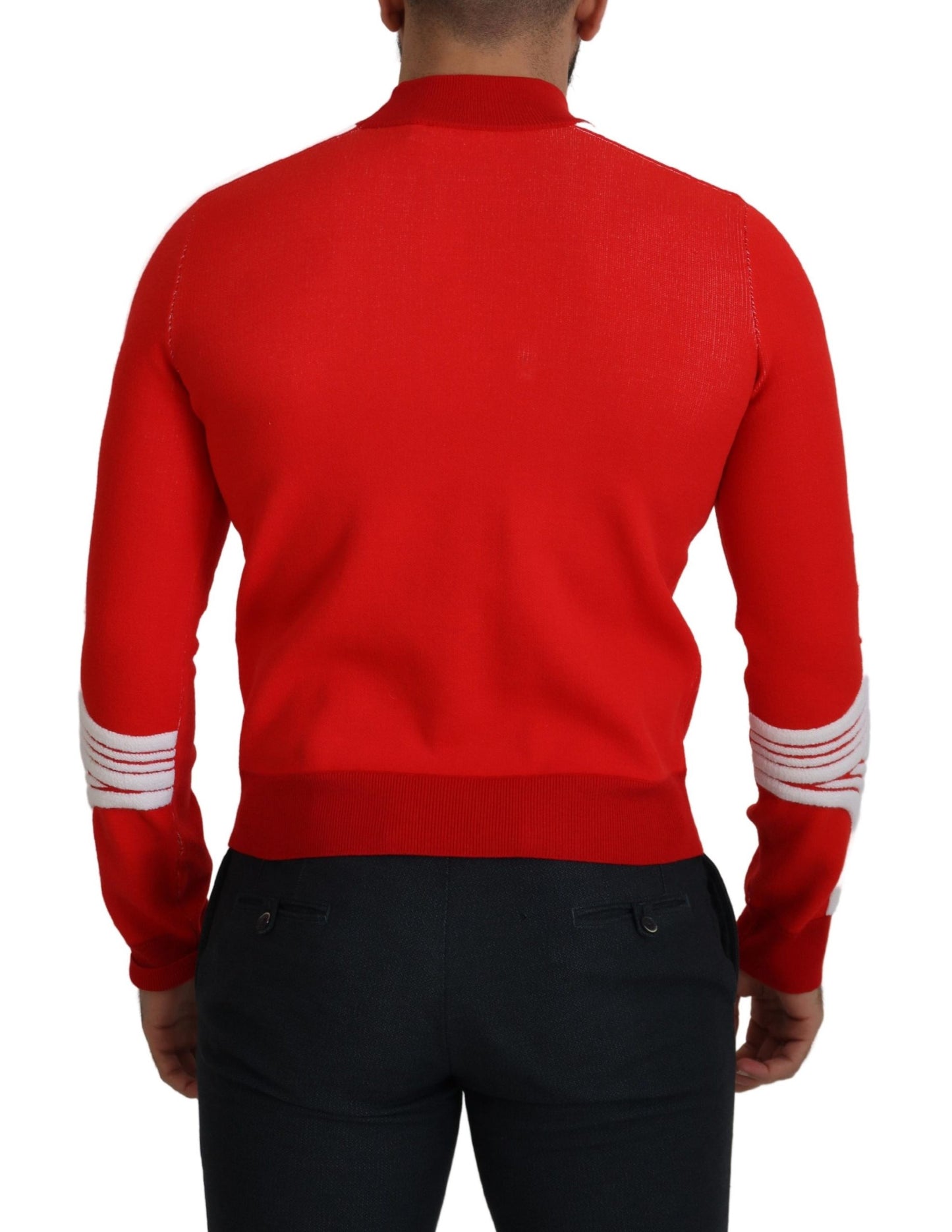  - Elegant Red Pullover Sweater for Men