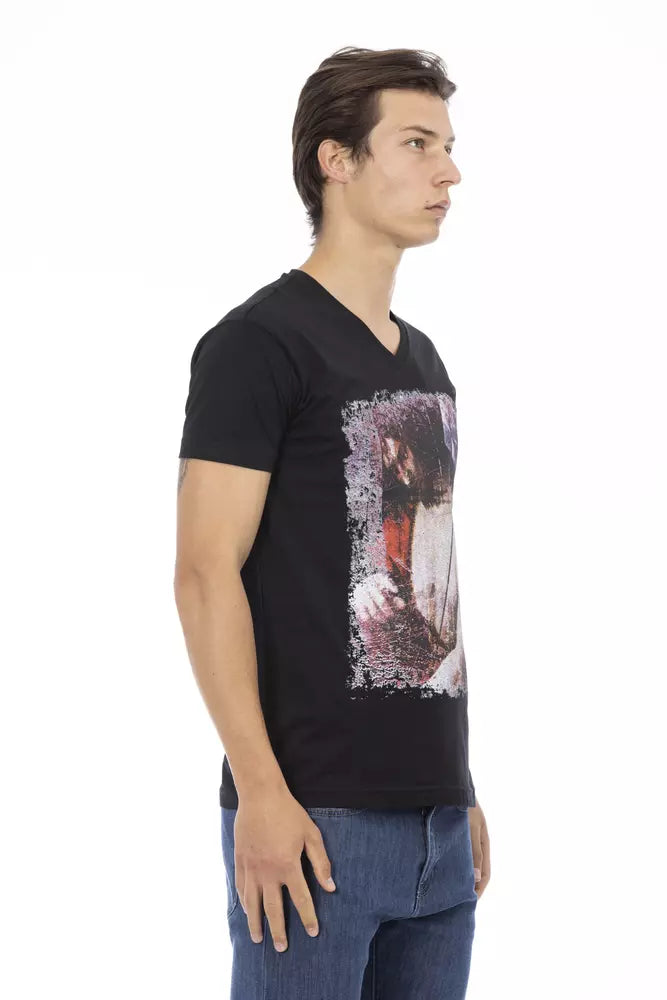  - Black Cotton Men T-Shirt