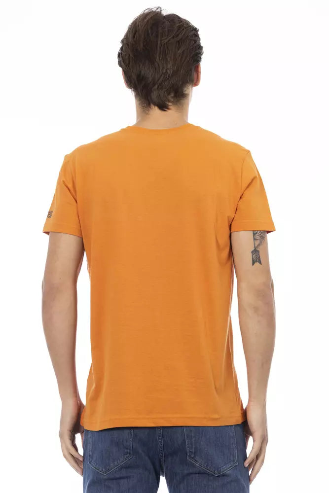  - Orange Cotton Men T-Shirt