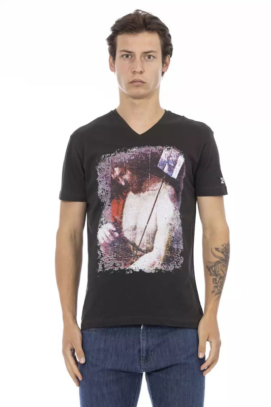 - Black Cotton Men T-Shirt