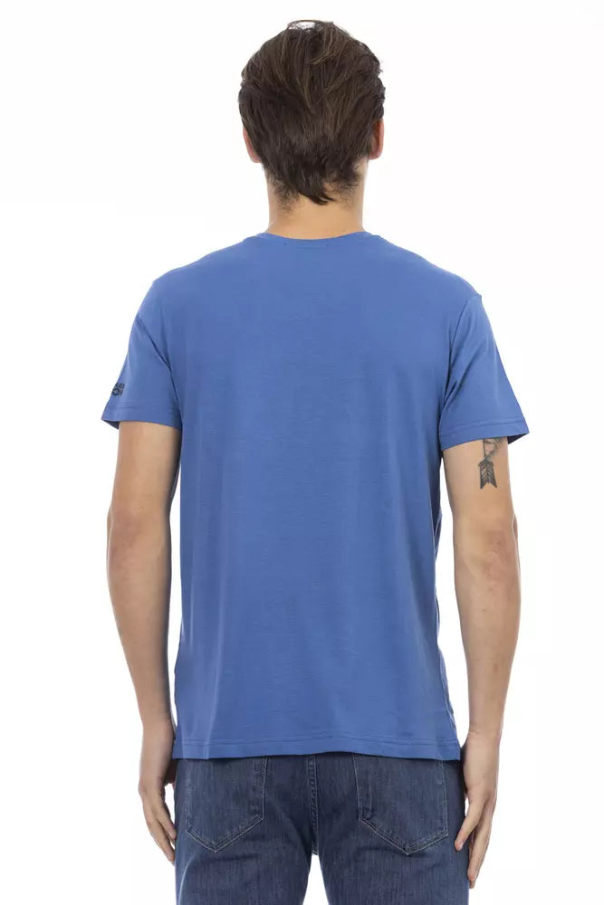  - Blue Cotton Men T-Shirt