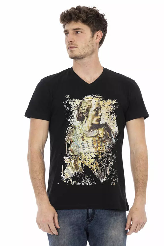 - Black Cotton Men T-Shirt