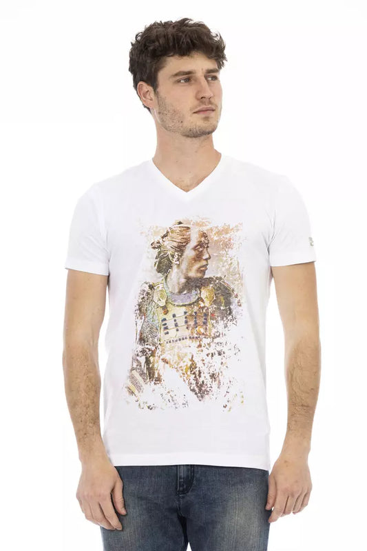  - White Cotton Men T-Shirt