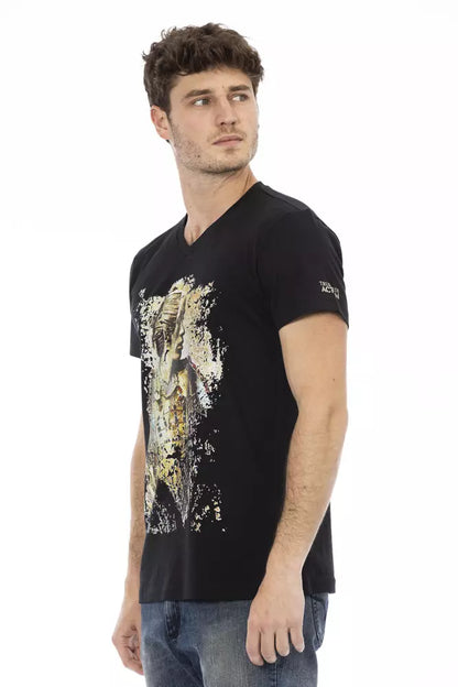  - Black Cotton Men T-Shirt