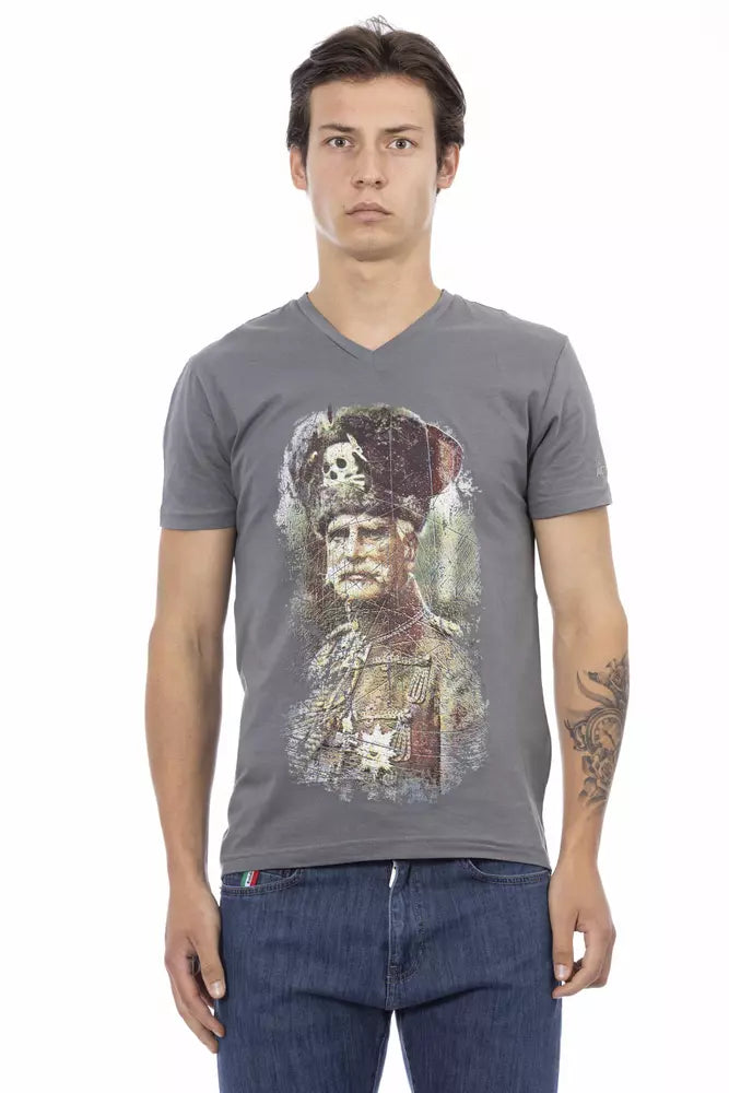  - Gray Cotton Mens TShirt