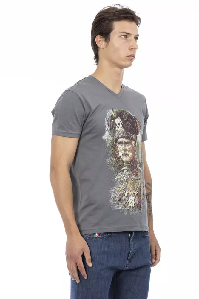  - Gray Cotton Mens TShirt