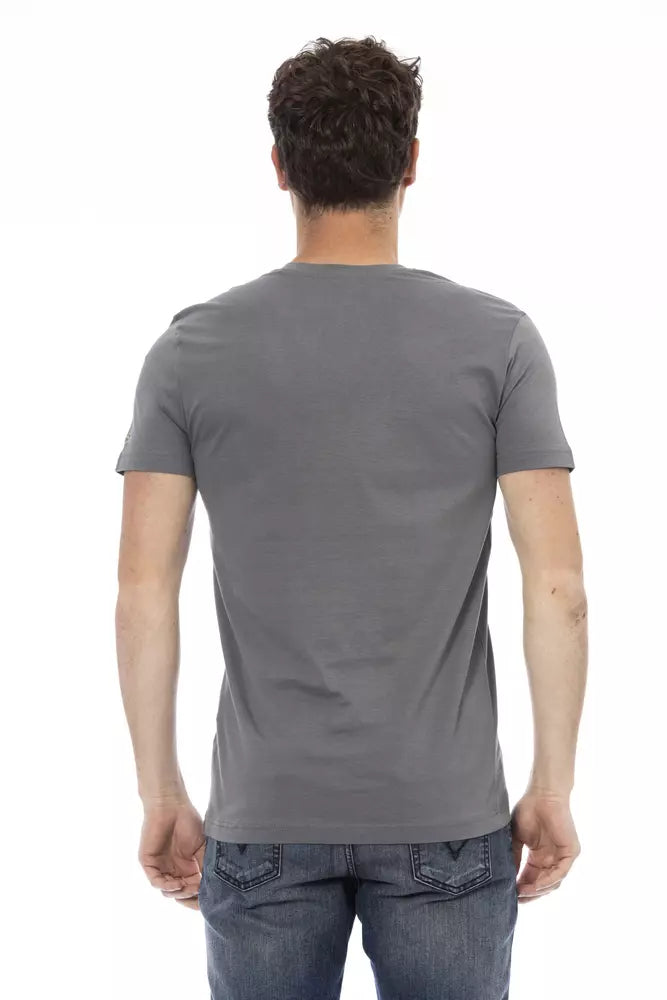  - Gray Cotton Men's T-Shirt