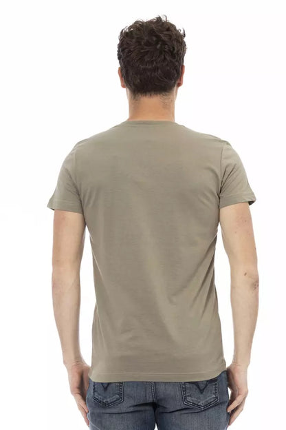  - Brown Cotton Men T-Shirt