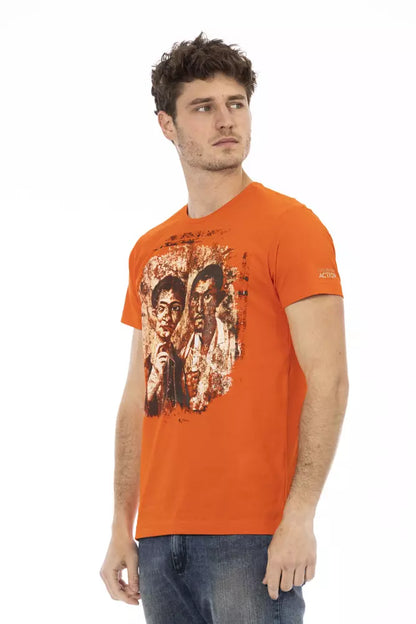  - Orange Cotton Men T-Shirt