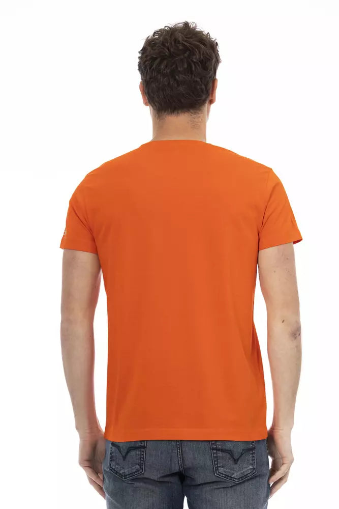  - Orange Cotton Men T-Shirt