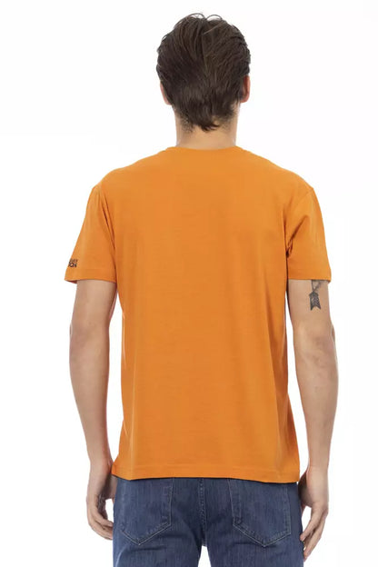  - Orange Cotton Men T-Shirt