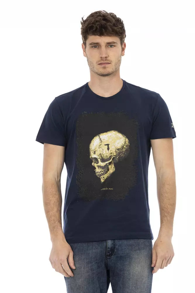  - Blue Cotton Men T-Shirt