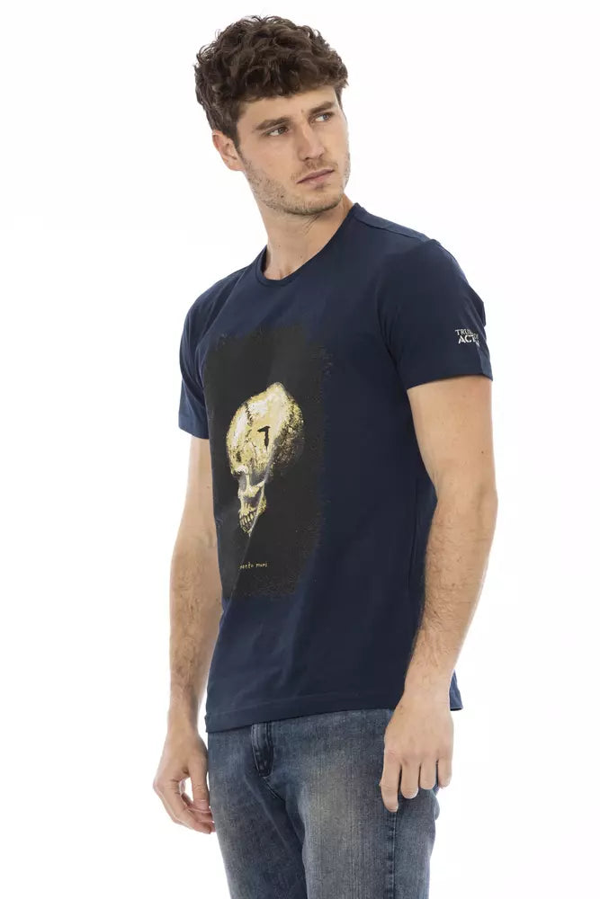  - Blue Cotton Men T-Shirt