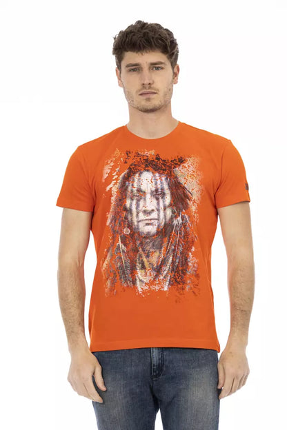  - Orange Cotton Men T-Shirt