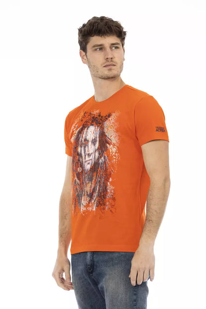  - Orange Cotton Men T-Shirt