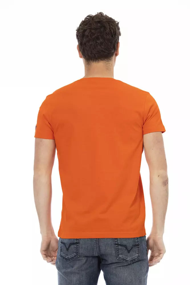  - Orange Cotton Men T-Shirt