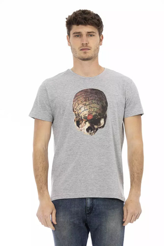 - Gray Cotton Men T-Shirt