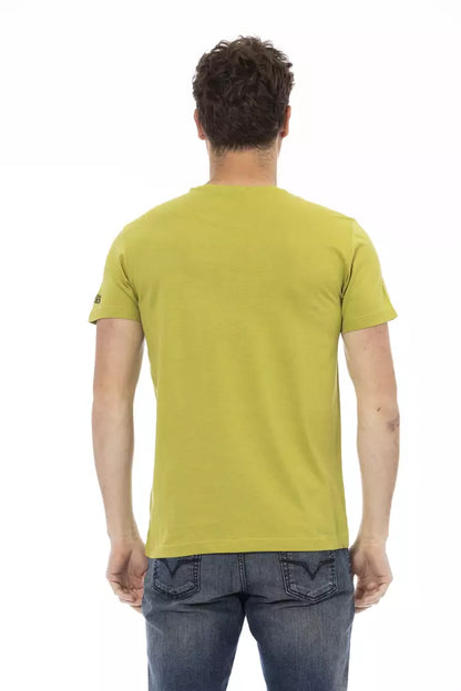  - Green Cotton Men T-Shirt