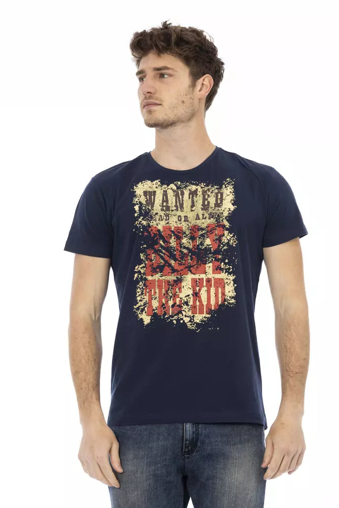  - Blue Cotton Men T-Shirt