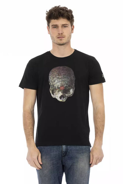  - Black Cotton Men T-Shirt