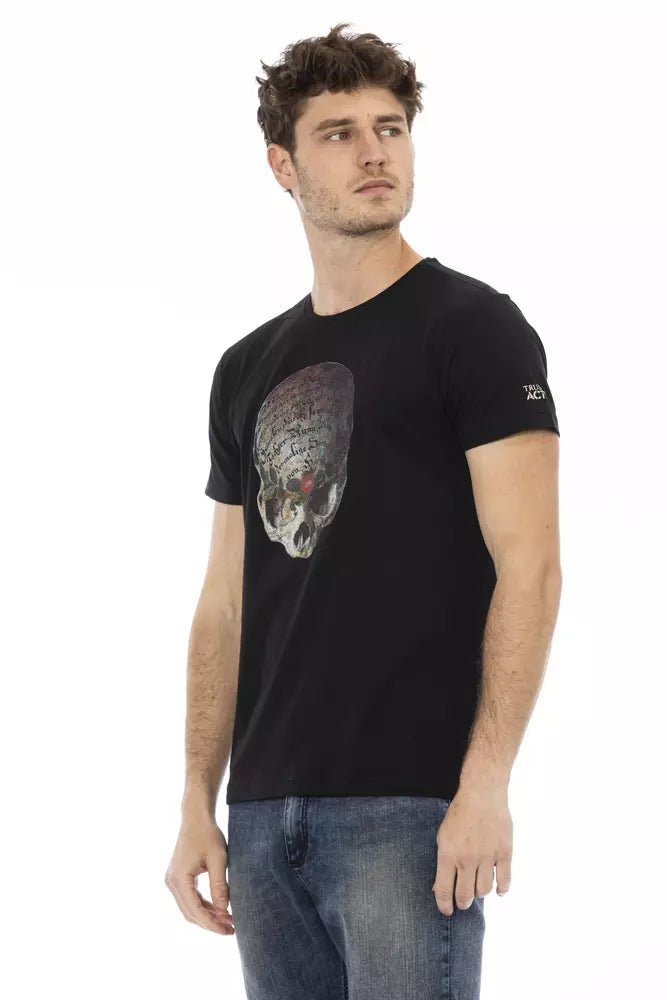  - Black Cotton Men T-Shirt