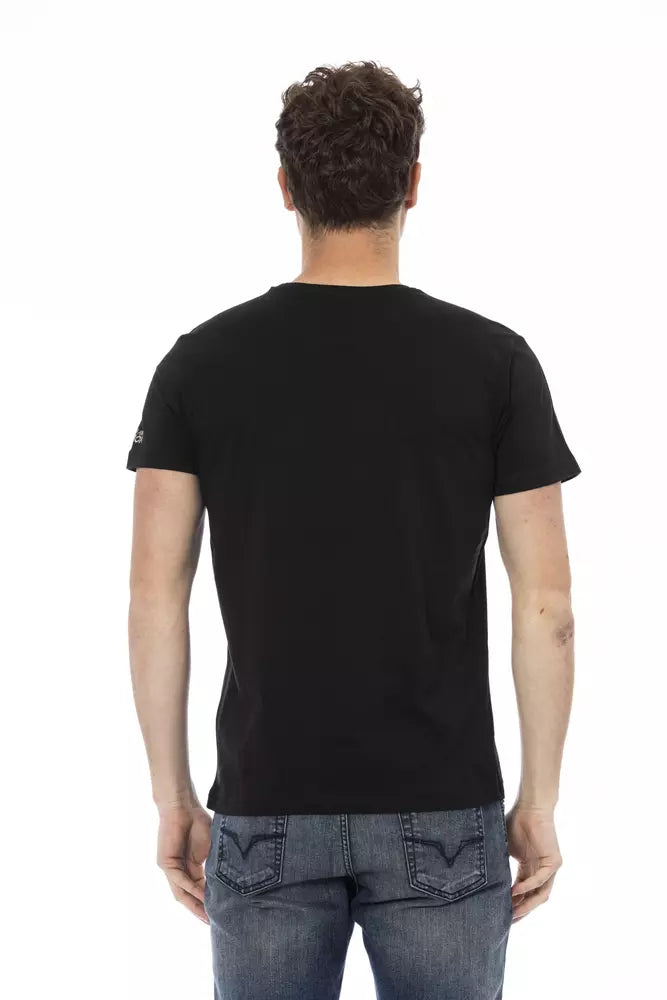  - Black Cotton Men T-Shirt